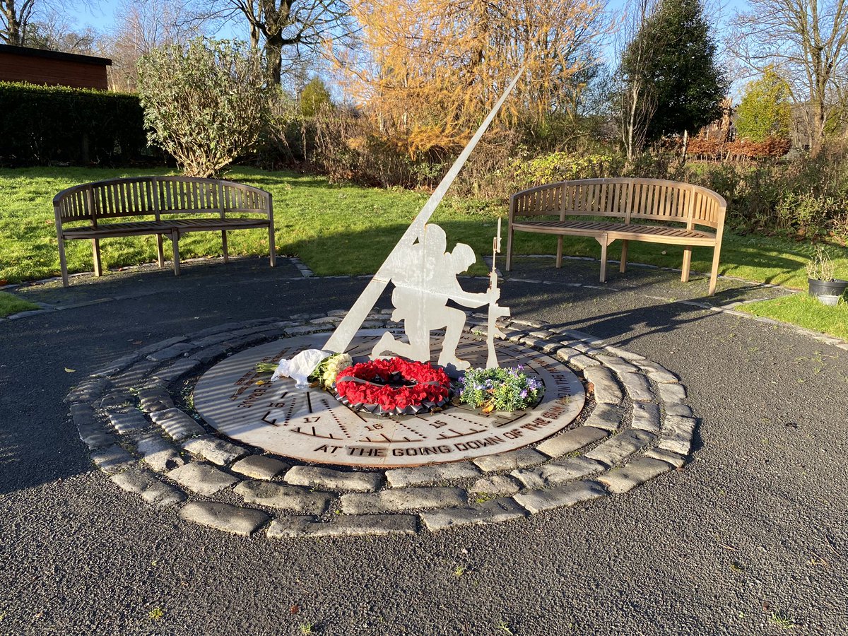 dtbarron's tweet photo. Truly fortunate to be able to have mindful lunchtime walk in this environment #gardenofreflection #falklandsmemorial #goodmentalhealth #selfcare https://t.co/iH3osC9S8X