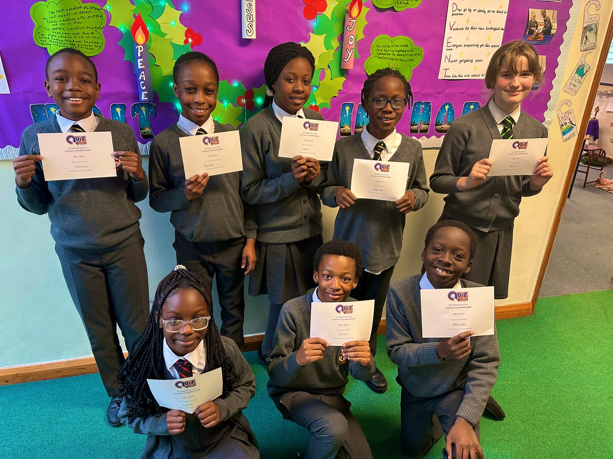 We had two teams compete in the years 5 and 6 science inter-school quiz championship this morning. Both teams represented St Chad’s wonderfully - team 2 did particularly well and finished in 4th place 🧪 🧫 🧬 👩‍🔬👨‍🔬 <a href="/QuizClubUK/">Quiz Club</a>
