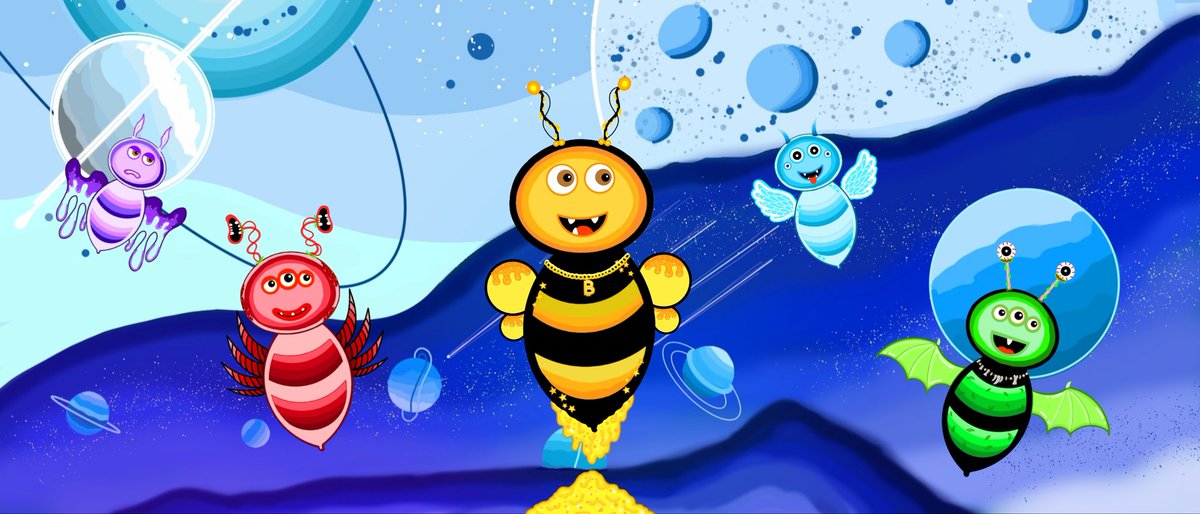PlanetBeeNFT's tweet photo. Want to see more bees? 

 #PlabetBee #PlanetBeenft #NFTs #Ethereum #bee #planer #NFTshill #NFTCommmunity #NFTCollection https://t.co/SGvKjUpizl