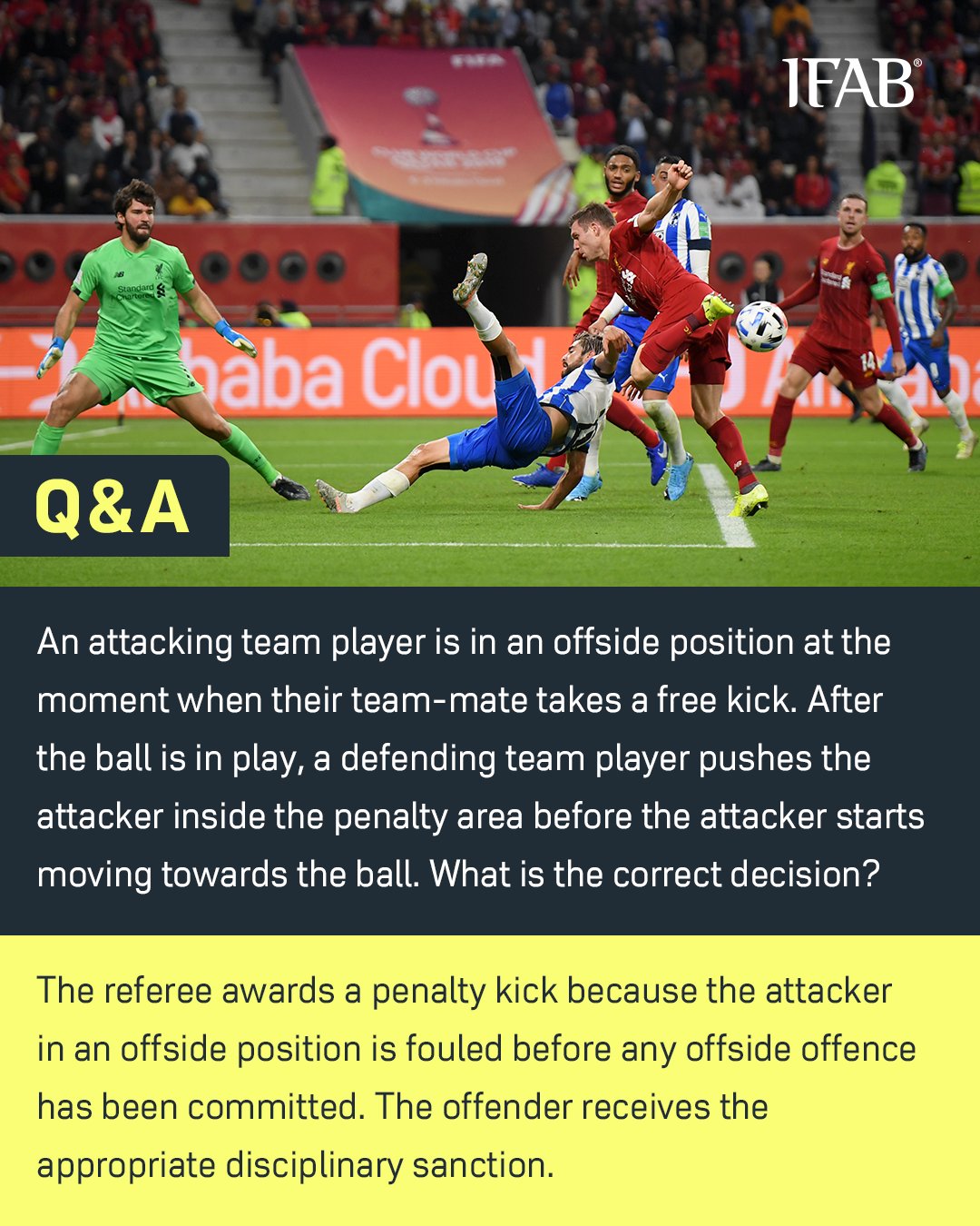 The IFAB on Twitter "An attacking player is in an offside position at