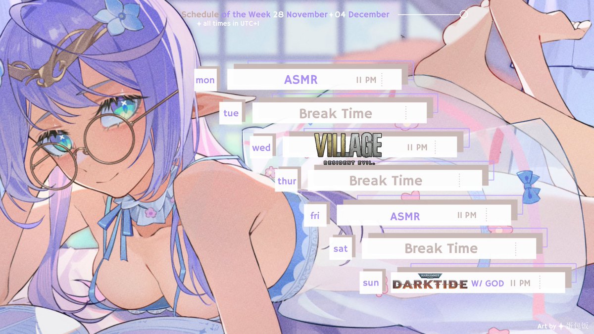 69__Eli's tweet photo. 🌼🔴Schedule for November 28 - December 04!
Twitch: https://t.co/POWgsHLWPX
Live tag: #Elilive
#Vtubers #VtubersUprising https://t.co/VCwlClhAUz