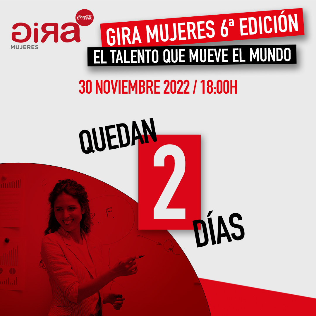 CocaColaEP_es's tweet photo. ¡No queda nada para conocer a las ganadoras de la 6ª edición de #GIRAMujeres!

📆 30 de noviembre.
🕡 18:00h.

Será una gala llena de sorpresas y emociones. 🤩 https://t.co/D38xrs81p3