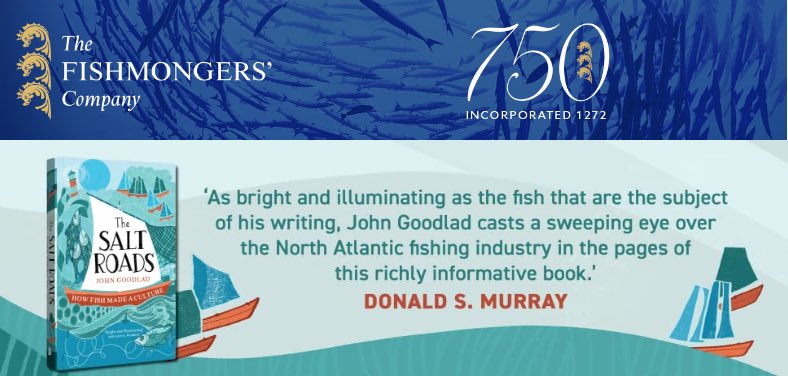 I am delighted that Fishmongers Company is hosting an event to promote my new book in Fishmongers Hall next week