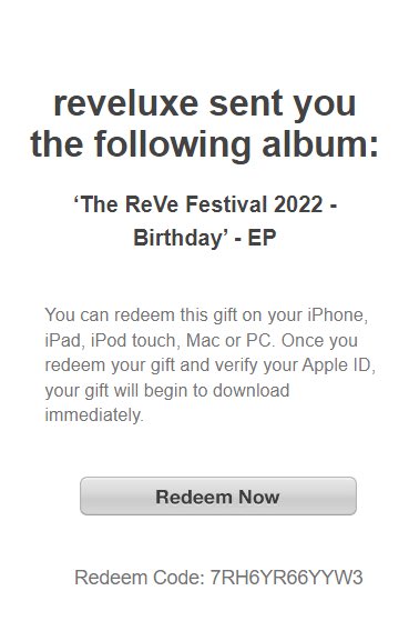 itunes album gift codes for birthday 🎂 

must have a uk apple account to redeem