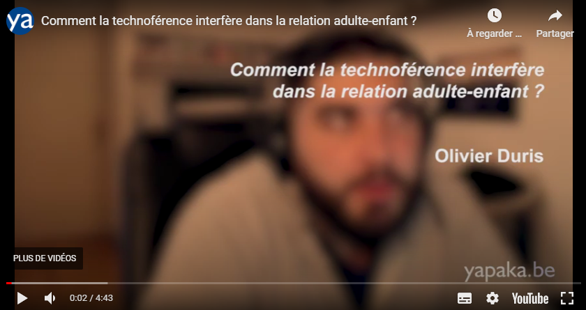 [INSCRIPTION WEBINAIRE gratuit] Technoférence. Ne laissons pas les écrans faire écran dans les relations adultes-enfants. Olivier Duris ce jeudi 01/12 de 12h à 13h. yapaka.be/page/inscripti…