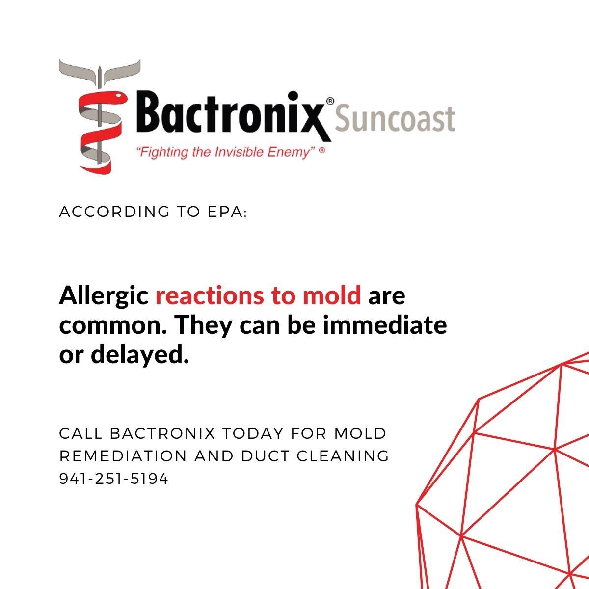BactronixS's tweet photo. According to the EPA, allergic reactions to mold are common. They can be immediate or delayed.
https://t.co/tSTy3myKc7
#DisinfectingService #BradentonBusiness #SarasotaBusiness #TampaBusiness #SupportLocalBradenton #SupportLocalTampa #FloridaBusiness #mold #MoldRemediation https://t.co/sCIADpJCqJ
