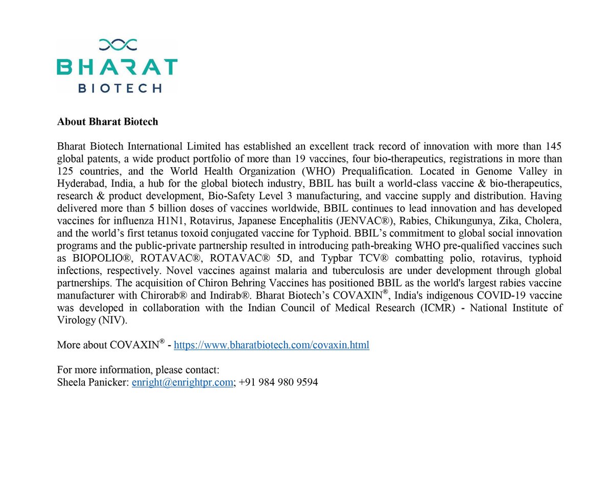 iNCOVACC, World's first intranasal vaccine to receive both primary series and Heterologous booster approval. 

#bharatbiotech #incovacc #intranasalvaccine #vaccine #COVID19 #VaccinesWork #VaccineDevelopment #Booster #COVID #pandemic #firstintranasalvaccine