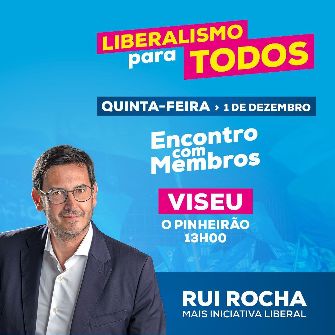LiberalViseu's tweet photo. 🔵🔴 Na próxima Quinta feira 1 de Dezembro, às 13:00, vamos ter em Viseu o Rui Rocha para um almoço debate com os membros, onde apresentará as suas ideias e o que propõe para o futuro do nosso partido.

🍴 Restaurante O Pinheirão (Cabanões)

Incrições: https://t.co/EYTjnin3AN https://t.co/KZCqkpdkKv
