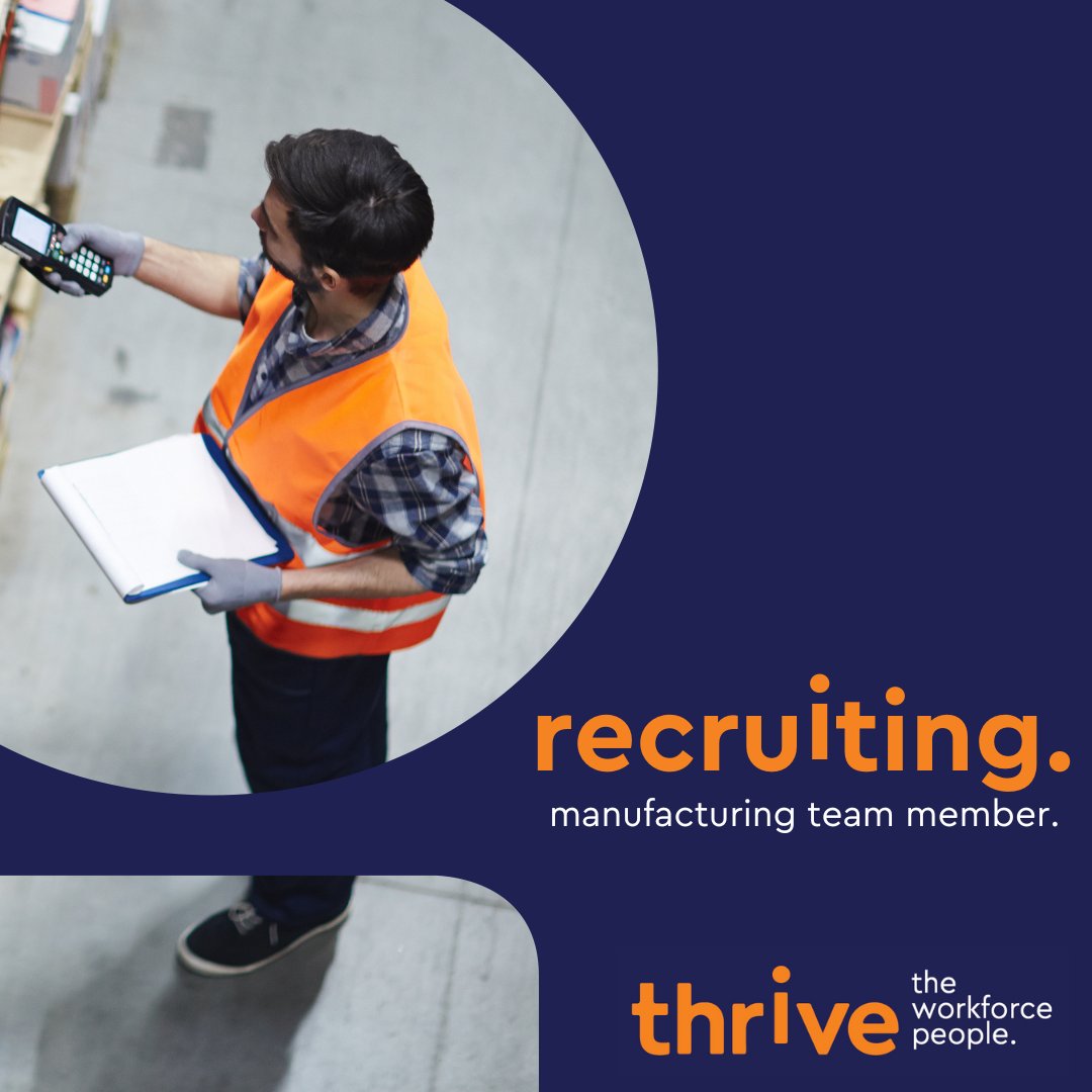 Featured job: Manufacturing Team Member in Frome, Somerset. Earn up to £14 per hour. Apply now: thrivegroup.co.uk/job/manufactur…

#Jobs #FromeJobs #Manufacturing #Recruiting