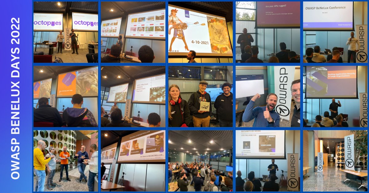 OWASP Netherlands (@owasp_nl) on Twitter photo And that's a wrap! Last week's #OWASP BeNeLux Days would not have been such a success without the support of our speakers, trainers, and sponsors - so we thank you, plus all of our delegates, for joining us 🎉
#cybersecurity #appsec <a href="/owasp/">OWASP® Foundation</a> And that's a wrap! Last week's #OWASP BeNeLux Days would not have been such a success without the support of our speakers, trainers, and sponsors - so we thank you, plus all of our delegates, for joining us 🎉
#cybersecurity #appsec <a href="/owasp/">OWASP® Foundation</a>