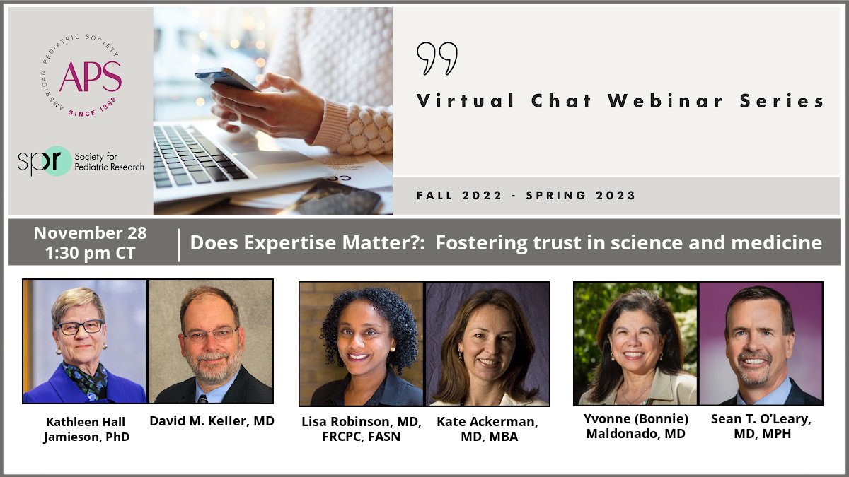 TODAY: Members and nonmembers ~ Please join us for this APS and SPR virtual chat webinar. Suggested pre-reading: Misinformation about vaccine safety and uptake of COVID-19 vaccines among adults and 5–11-year-olds: ow.ly/OxT650Lk5O5. 

Register NOW! ow.ly/Xfm550Lk5O4