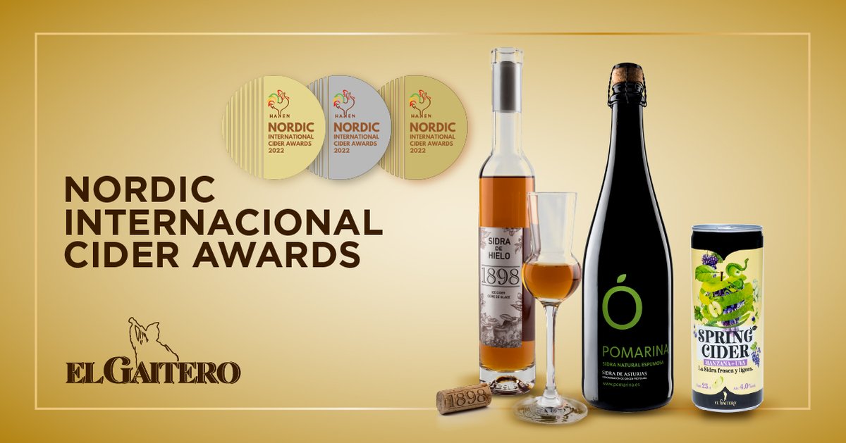 ¡𝟯 𝗻𝘂𝗲𝘃𝗮𝘀 𝗺𝗲𝗱𝗮𝗹𝗹𝗮𝘀 𝗽𝗮𝗿𝗮 𝗻𝘂𝗲𝘀𝘁𝗿𝗮𝘀 𝘀𝗶𝗱𝗿𝗮𝘀!🏅
1898, <a href="/pomarinaES/">Pomarina</a> Brut y Spring Cider manzana+uva han sido galardonadas en los prestigiosos 𝗡𝗼𝗿𝗱𝗶𝗰 𝗜𝗻𝘁𝗲𝗿𝗻𝗮𝘁𝗶𝗼𝗻𝗮𝗹 𝗖𝗶𝗱𝗲𝗿 𝗔𝘄𝗮𝗿𝗱𝘀 en Bergen.
¡Gracias por este reconocimiento! 🥰