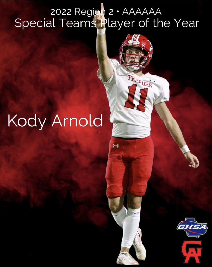 Blessed to be named special teams player of the year for Region 2-6A!! Wouldn’t have been possible without <a href="/StanphillDavid/">David Stanphill</a> and my coaches! | 
<a href="/HKA_Tanalski/">Adam</a> <a href="/CoachRock73/">Rocky Hidalgo</a> <a href="/OneOnOneCoastal/">Coastal Elite #T4P</a> <a href="/BFentress/">Brad Fentress</a>
