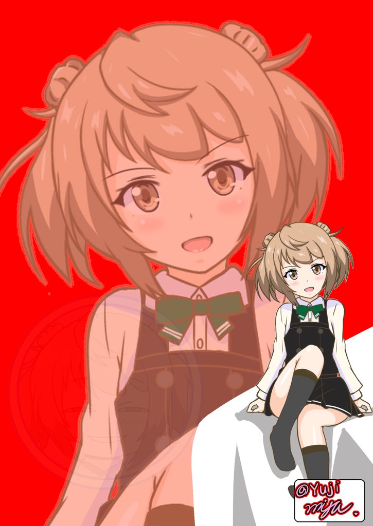 満潮(艦隊これくしょん) 「#艦これ版深夜の真剣お絵描き60分一本勝負#艦これ版真剣お絵描き60分一本勝負_」|ユジミヤのイラスト