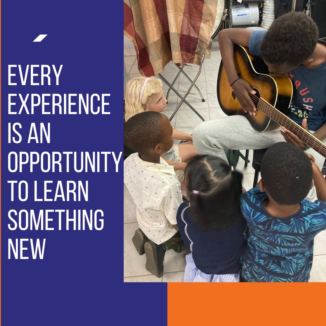 1st grade learning about sound definitely means a special trip to the guitar class! #intergenerationallearning #education #sound #learning