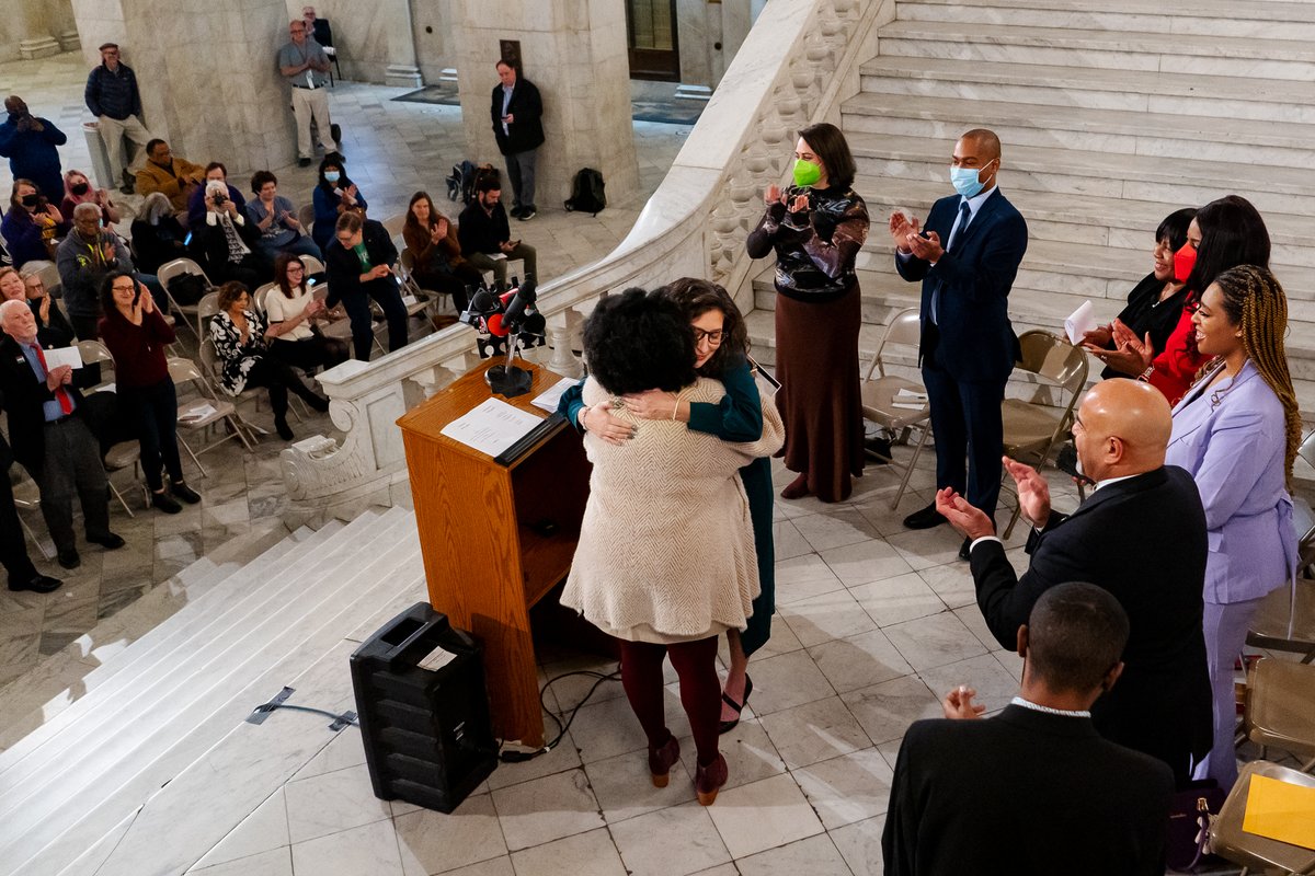 Dr. @MeganEllyia makes #StLouis history after being sworn in as the first woman to serve as the #STLBOA President during a ceremonial inauguration this morning at City Hall. More soon from @rlippmann and I over at @stlpublicradio.