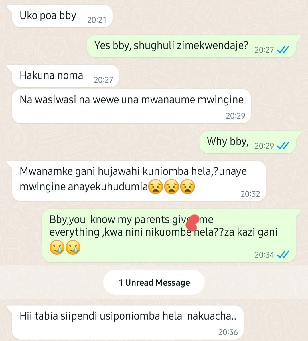 Essay_Assigned's tweet image. 😅😅😅😅Sasa kutokuomba hela ndo ifanye mtu aachwe, hivi hii ni haki 🤔🤔🤔hii dunia iko kasi sana