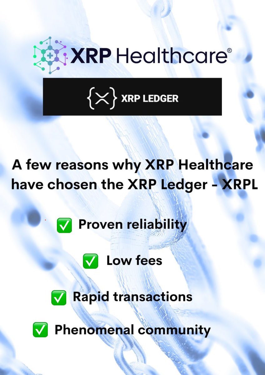 XRPHealthcare's tweet photo. We are proud to be a part of the XRP Ledger (XRPL) 

One of the most robust and scalable blockchains ever made!

#xrp #blockchain #developers #xrpl #xrpledger #XRPHealthcare https://t.co/DoeNJ7a5hH