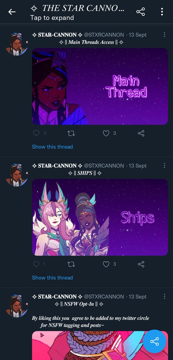 Just had something put me in a mood to go and redo half my edits, gonna have to stamp them so people can't steal 'em .

《<a href="/STXRCANNON/">✧ 𝐒𝐓𝐀𝐑-𝐂𝐀𝐍𝐍𝐎𝐍 ✧</a>》 original profile they copied it 1 to 1 except they couldn't copy the pinned cause it's a gif .