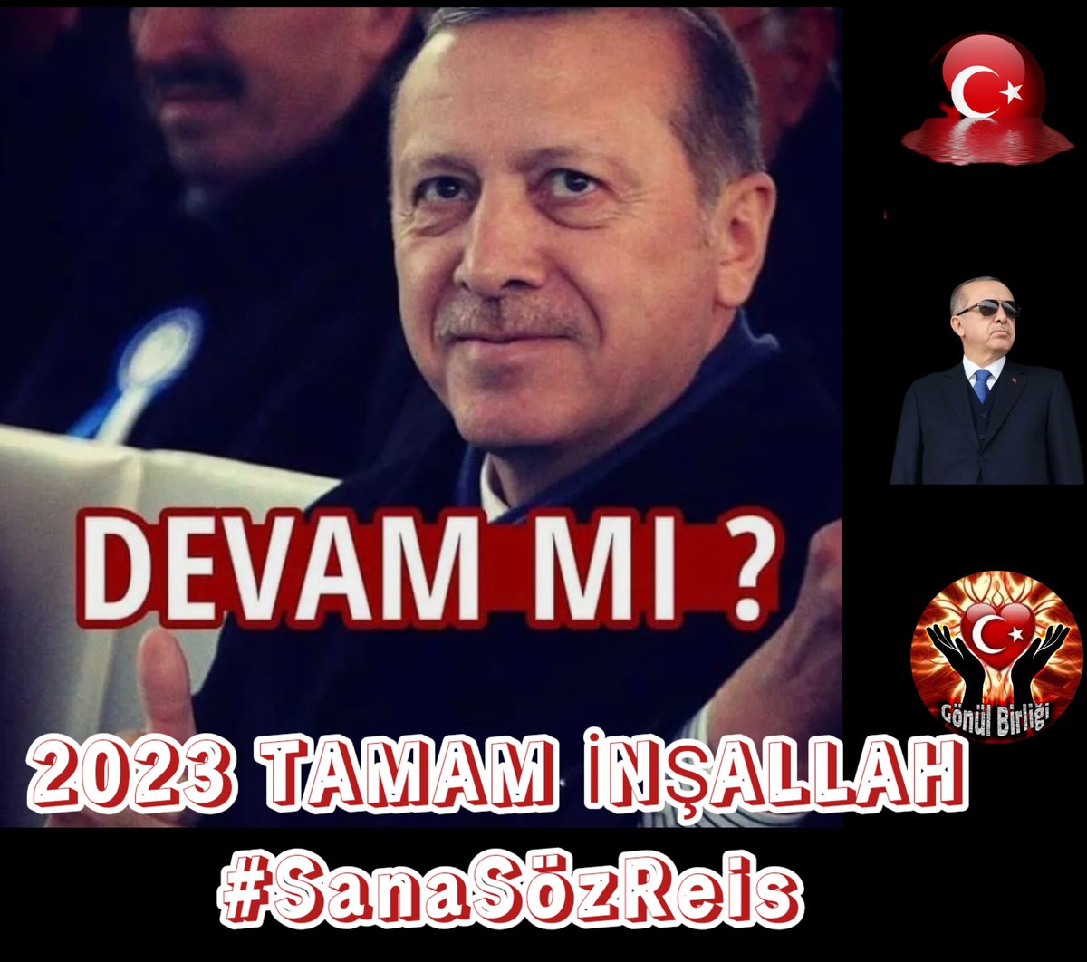 Recep Tayyip Erdoğan'ı niye bu kadar çok destekliyorsun diye soruyorlar .. 

Kardeşim!!
Biz orucu kiminle tuttuysak,
İftarıda onunla açarız..
DEVAMMM !!! 

2023 TAMAM İNŞALLAH 
#SanaSözReis