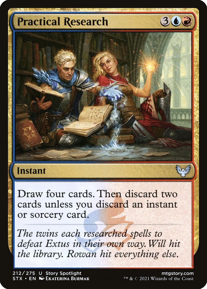 mtg_fetcher's tweet image. #PracticalResearch
Draw four cards. Then discard two cards unless you discard an instant or sorcery card.