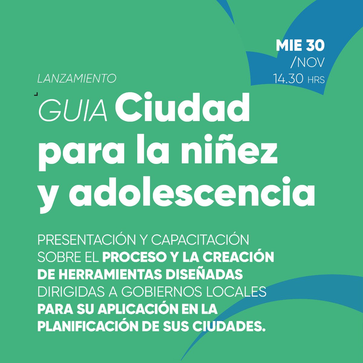 🧩Ciudades, infancias y urbanismo. Nuevos desafíos en materia de Derechos Humanos ✍🏽💭 

En el marco de la Cumbre de Mercociudades, te invitamos a participar del Lanzamiento de la guía “Ciudad para la niñez y adolescencia”. Proyecto de #MVDLAB, junto a <a href="/espacioludico/">Espacio Lúdico</a>  y <a href="/el_BID/">Banco Interamericano de Desarrollo</a>