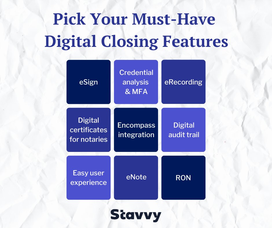 StavvyHQ's tweet photo. What digital closing features are in your top 3? Learn more about must-have #eClosing features here ➡️ https://t.co/nVrgroUalN

#mortgage #homeloans #loanofficer #titleagent #realestate #titleservices #mortgagelender https://t.co/421ARDOUUU