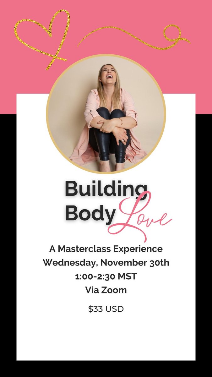 aapprovedmag's tweet photo. Ready to stop the fight with your body and learn how to make peace with her? Ditch the negative self-talk and learn how to build confidence and body love. Join me for next week's Building Body Love Masterclass below. 

It's time to take your power back. 

https://t.co/5D6AQspIUF https://t.co/EfB7CyGBSA