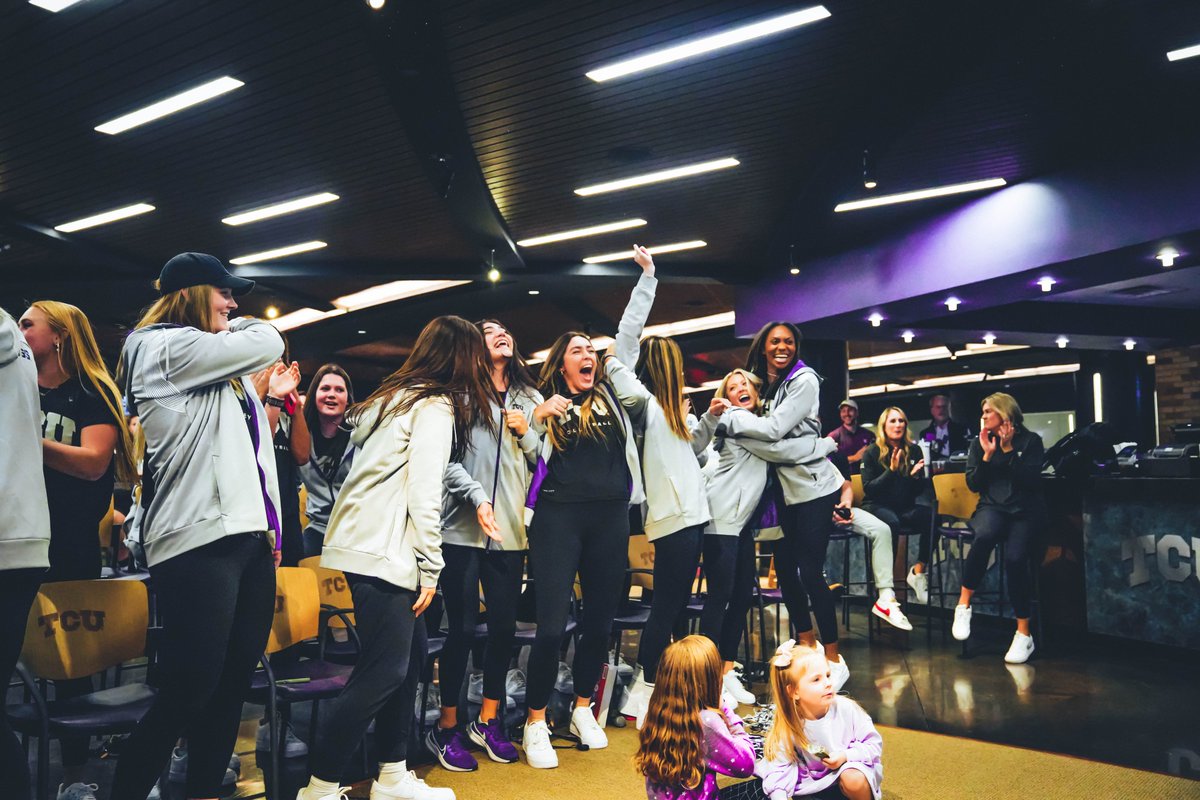 This feeling never gets old 💜 Now, let's go make more memories. #GoFrogs | @NCAAVolleyball