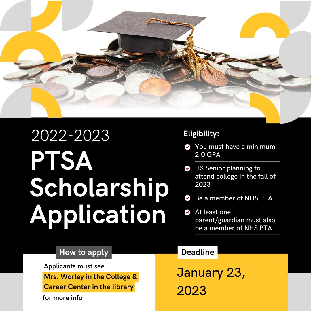 Northview HS Library (@nhslibrary_) on Twitter photo 🗣️📢SENIORS! The PTSA Scholarship application is now available in the College & Career Center in the library! See Mrs. Worley with any questions.
<a href="/NHSVikings/">Northview Vikings</a> <a href="/NHSCounseling_/">Northview HS Counseling</a> <a href="/nhsvikingsAVID/">NHSAVID</a> <a href="/NHSRenaissance/">Northview Renaissance</a> <a href="/NHS_ASB/">Northview ASB</a> 🗣️📢SENIORS! The PTSA Scholarship application is now available in the College & Career Center in the library! See Mrs. Worley with any questions.
<a href="/NHSVikings/">Northview Vikings</a> <a href="/NHSCounseling_/">Northview HS Counseling</a> <a href="/nhsvikingsAVID/">NHSAVID</a> <a href="/NHSRenaissance/">Northview Renaissance</a> <a href="/NHS_ASB/">Northview ASB</a>