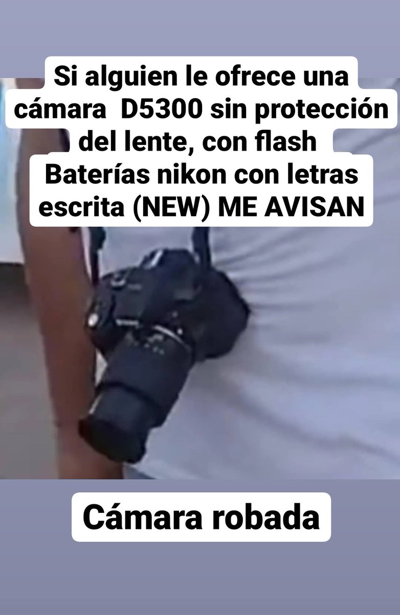 hugojfv's tweet photo. Rt y difundir porfa ... soy de Villa Maria córdoba,  les pido porfavor difundir en toda Córdoba y alrededores SI LES QUIEREN VENDER UNA NIKON D5300, CON FLASH, MEMORIAS Y BATERÍAS AVISEEEEEN ME LA ROBARON ANOCHE.. 
MI MOCHILA CON TODO MI EQUIPO FOTOGRAFICO. https://t.co/ZcC4pEeQ6u