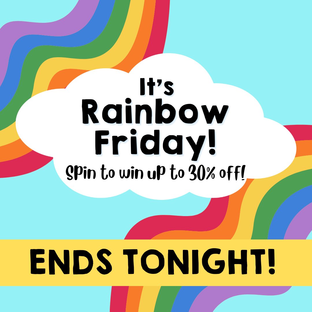 Last chance to spin the wheel and win up to 30% off! 🥳 Our Rainbow Friday Sale ends at midnight tonight, so head over to our website, spin the wheel, try your luck! You could win 30% off (almost) everything! 🌈 Shop Bestsellers Here 🌟 >> livespiffy.co.uk/collections/sp…