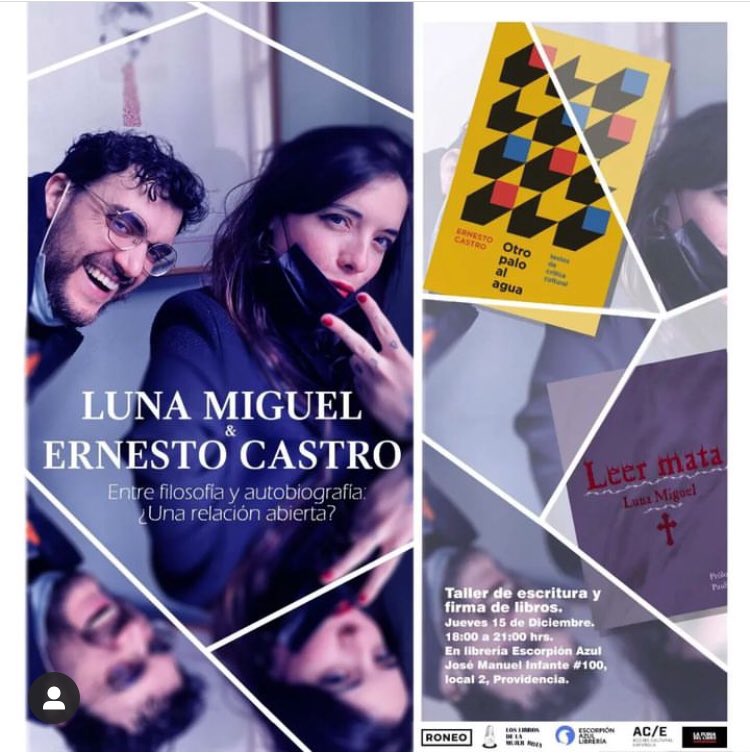 Amigxs!!! ⚡️⚡️⚡️⚡️Quedan solo 3 cupos y realmente no puedes perderte este taller de <a href="/lunamonelle/">luna</a> y Ernesto Castro en Chile en @azul_libreria <a href="/roneoroneoroneo/">Roneo</a> 💚💚💚apúrate 🏃🏾‍♀️🏃🏽🏃🏾‍♀️🏃🏾‍♀️