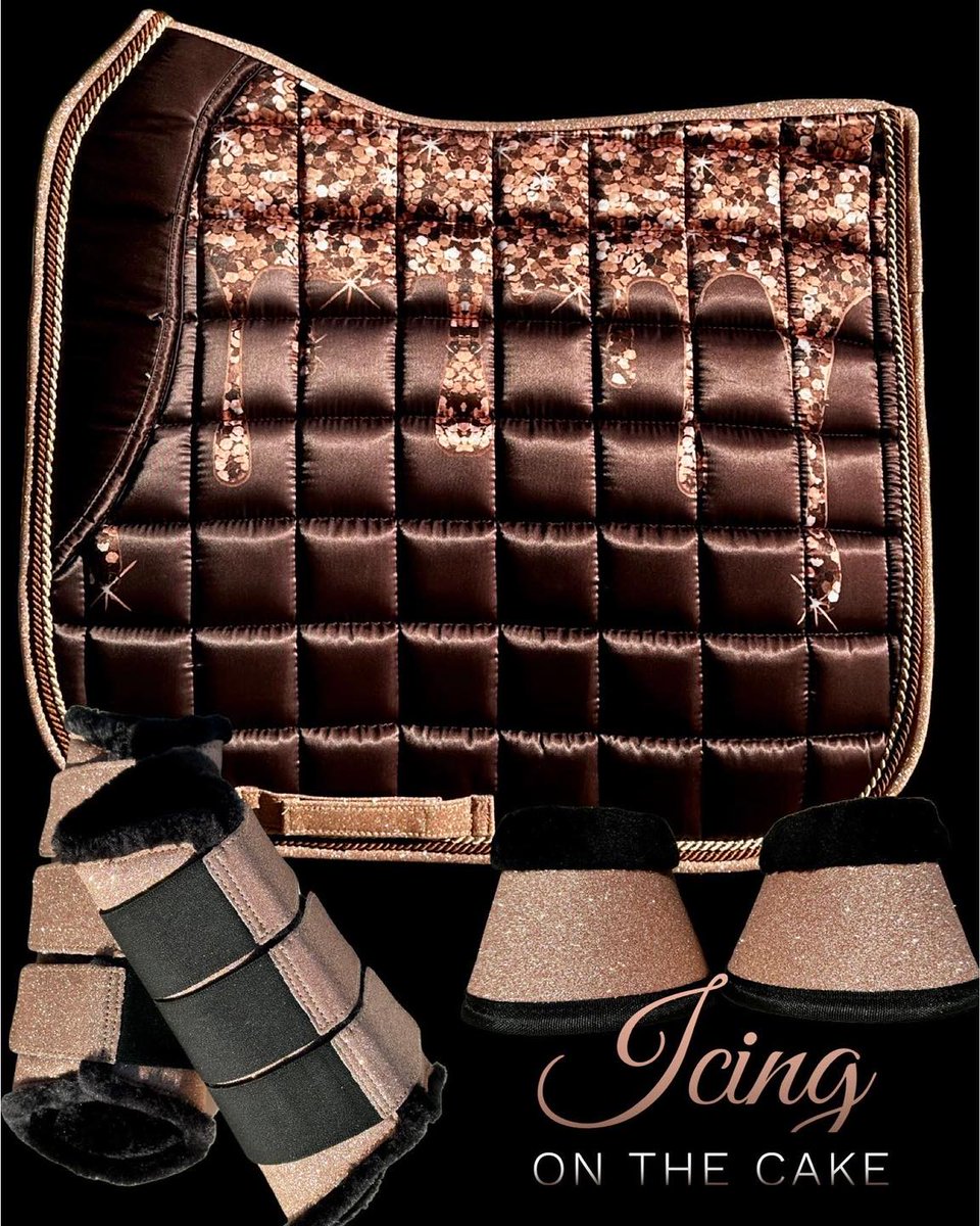 TheConnectedRid's tweet photo. Talk about "drip" this new Ritzy EQ Rose Gold Glitter and Chocolate saddle pad is EXCLUSIVE to our store. To shop: https://t.co/2Qxq2WEVb8 https://t.co/nZRM98iIMs