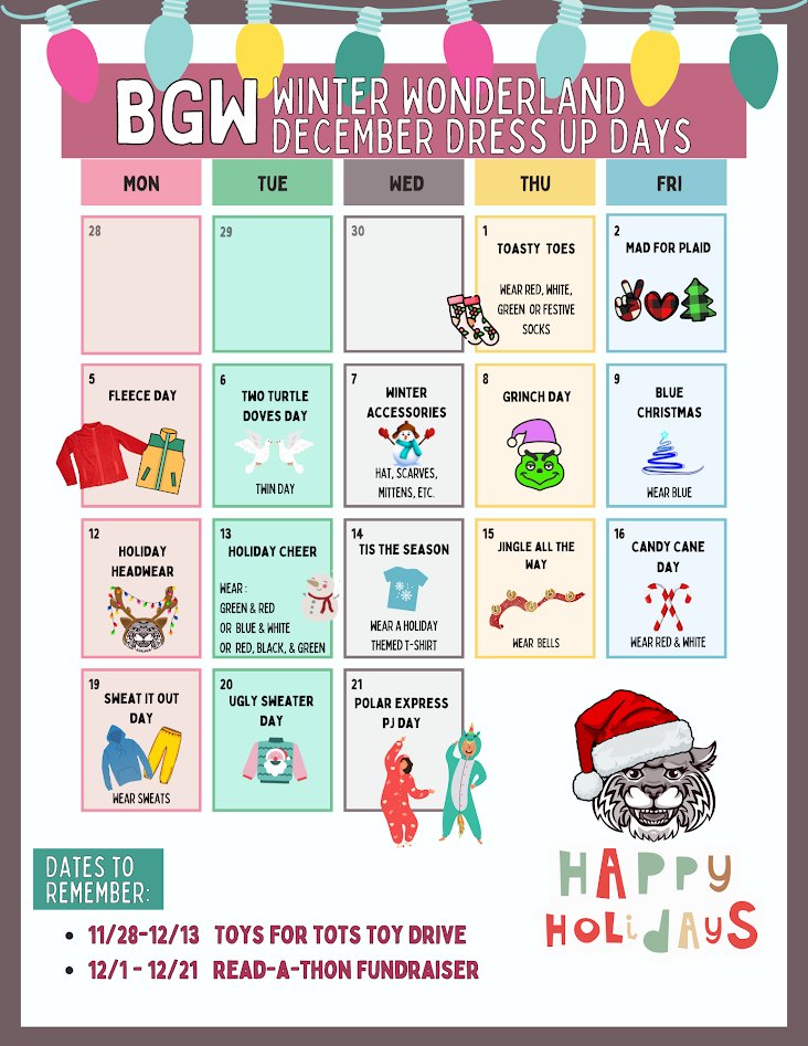December Spirit Month!