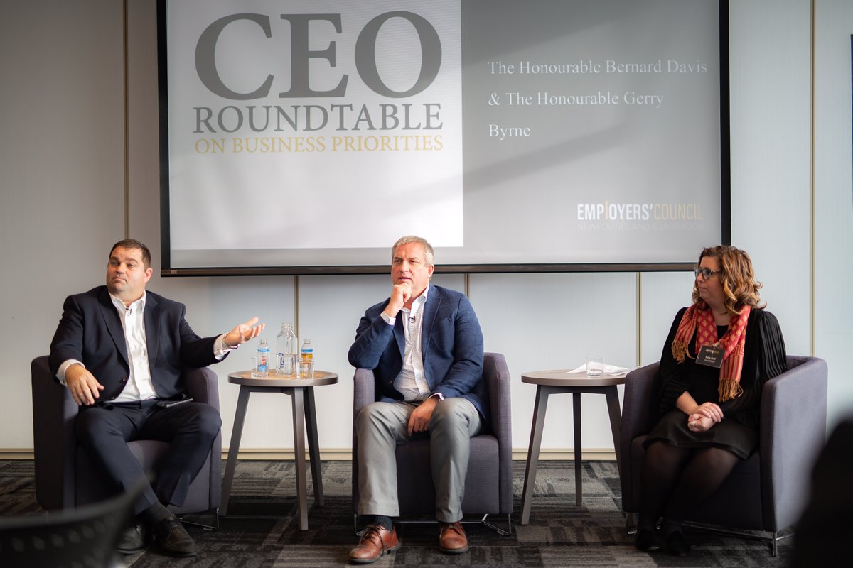 Thank you to Ministers Bernard Davis and Gerry Byrne for attending our AGM and contributing to a great discussion on the importance of a competitive business environment for our province's success. #MinisterBernardDavis #MinisterGerryByrne