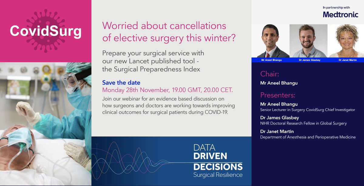 Worried about elective cancellations this winter? ❄️🏥 Try our #SPI hospital assessment @ spi.surgery Not to late to join our @CovidSurg @Medtronic @IrcadFrance #webinar Sign up now: ircad-fr.zoom.us/webinar/regist… @NIHRglobal @NIHR_GSU @globalsurg @me4_so