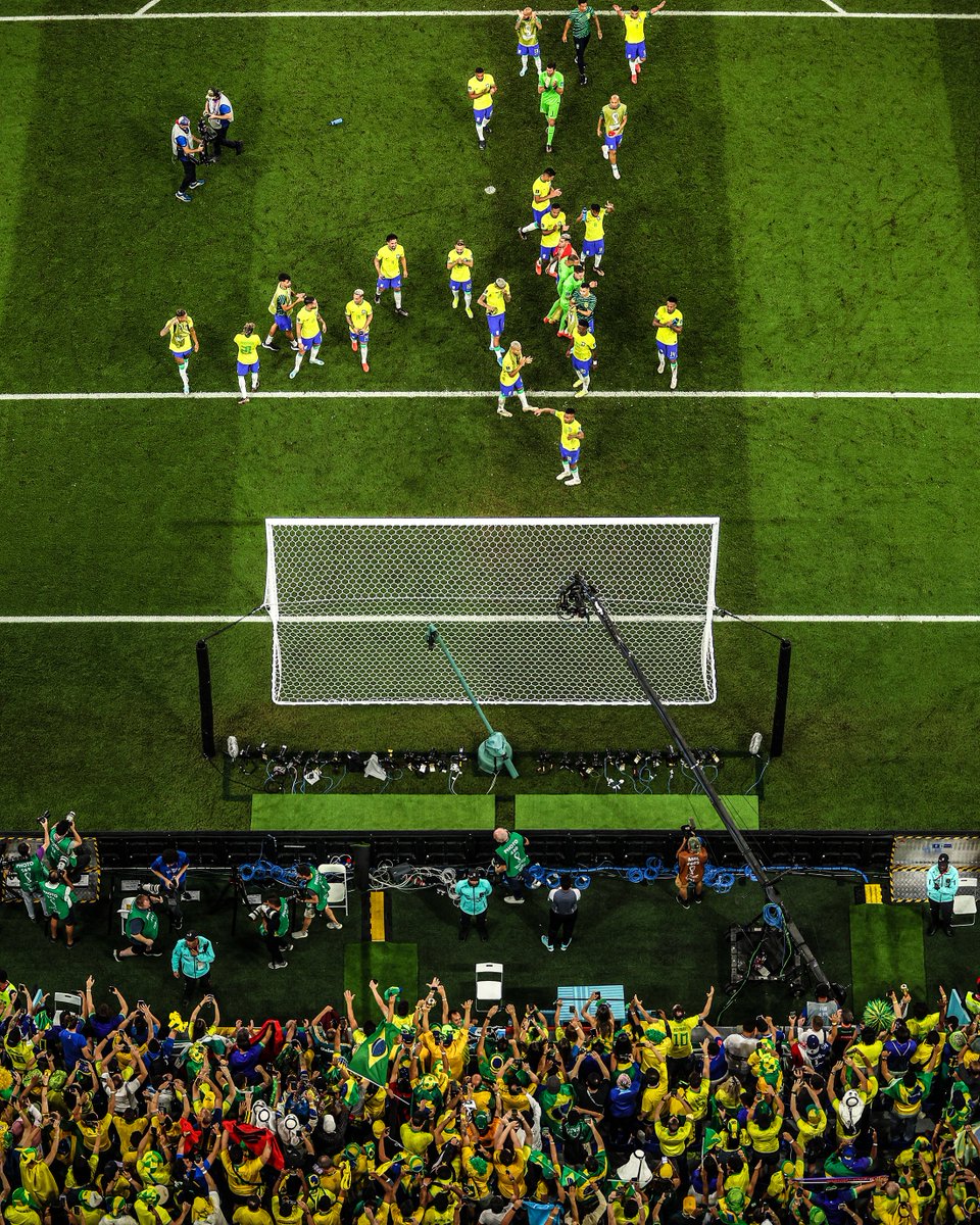 Brazil celebrating with their fans 😍
