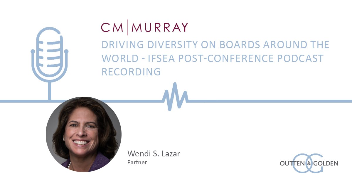 Listen as Wendi S. Lazar, Emma Bartlett, Pål Kvernaas, Teresa Johnson, and Carl-Fredrik Hedenström explore the different approaches taken internationally toward greater diversity on boards. lexology.com/library/detail…