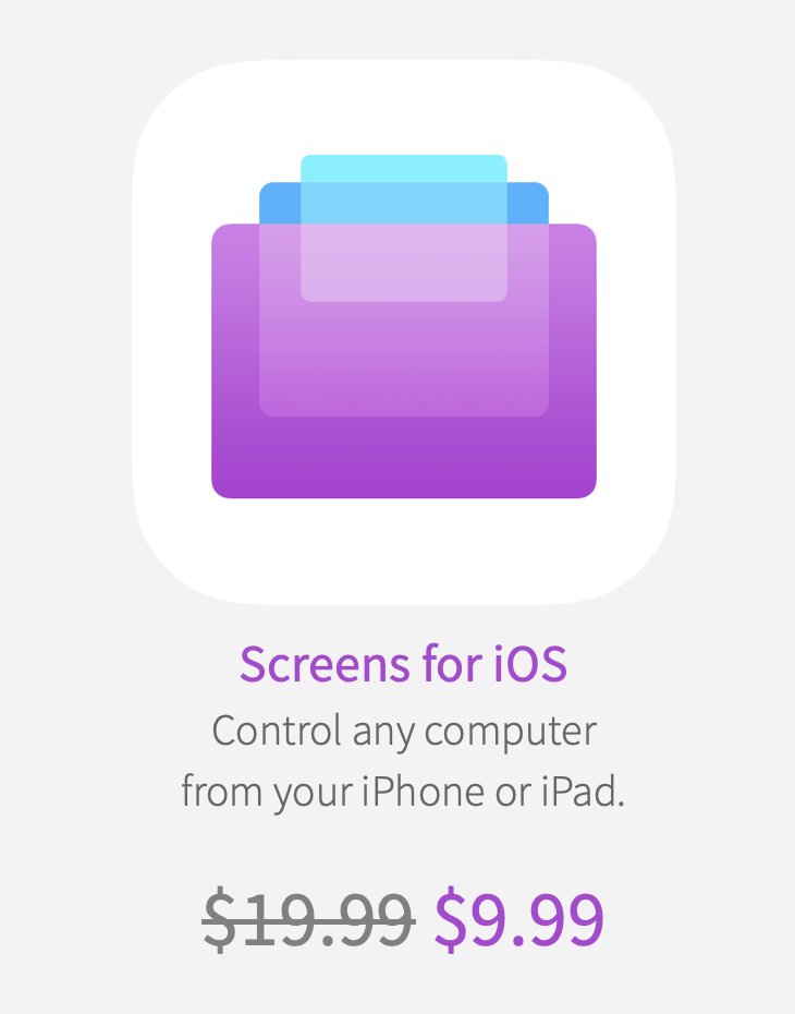 Just a few days left to save big on <a href="/screensvnc/">Screens</a> and <a href="/TheMotoristApp/">Motorist</a> 

50% off, our biggest sale in a years!

edovia.com

#cybermonday #cybermondaydeals #screensharing #vnc