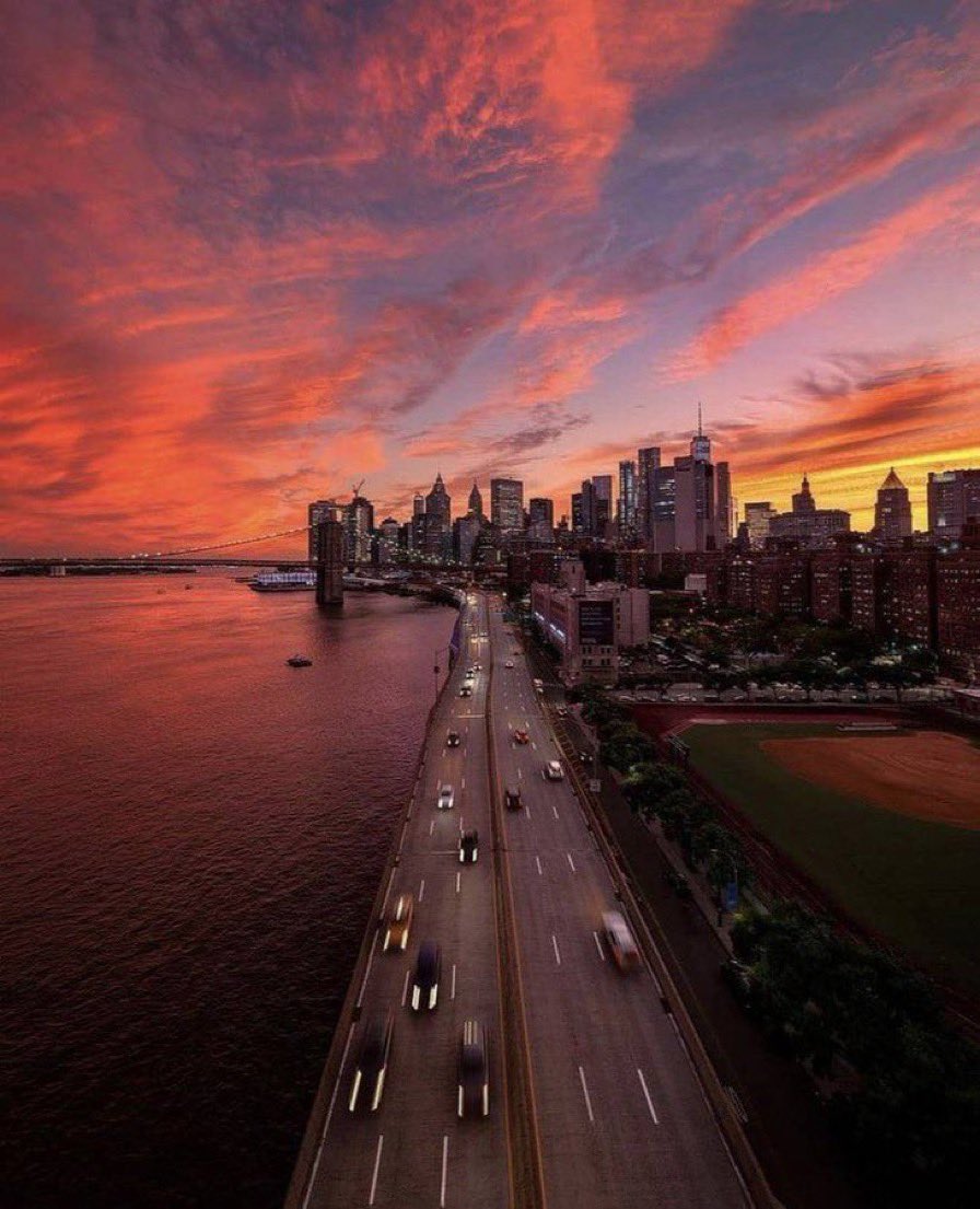 Sunset in New York City.