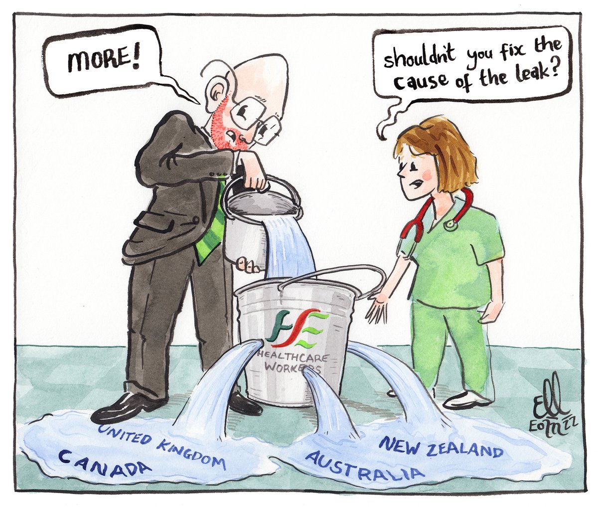 We need to fix the cause of the leaks. My latest cartoon for @med_indonews #DoctorEmigration #HSE #Cartoon