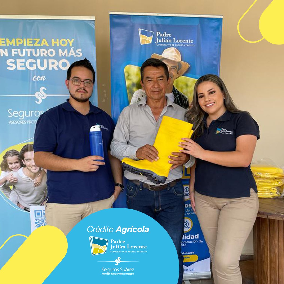 segurossuarez's tweet photo. El pasado viernes 25 de noviembre, junto a FINANCOOP y Zurich realizamos la socialización de los beneficios del Crédito Agrícola a líderes de la comunidad, en reconocimiento a su firme compromiso con la COAC. Padre Julián Lorente.

¡Apoyando al sector agrícola! 

#SeguroAgricola https://t.co/IlP99LtOot
