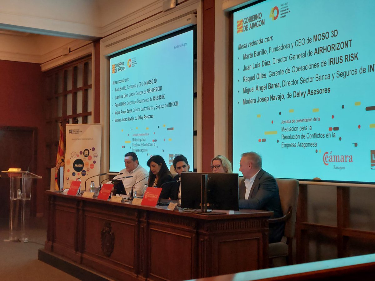emprenderIAF's tweet photo. Un lujo de mesa de experiencias de empresas aragonesas en torno a la #MediacionAragon @IAF_Aragon @GobAragon https://t.co/dhmYnuOOC7