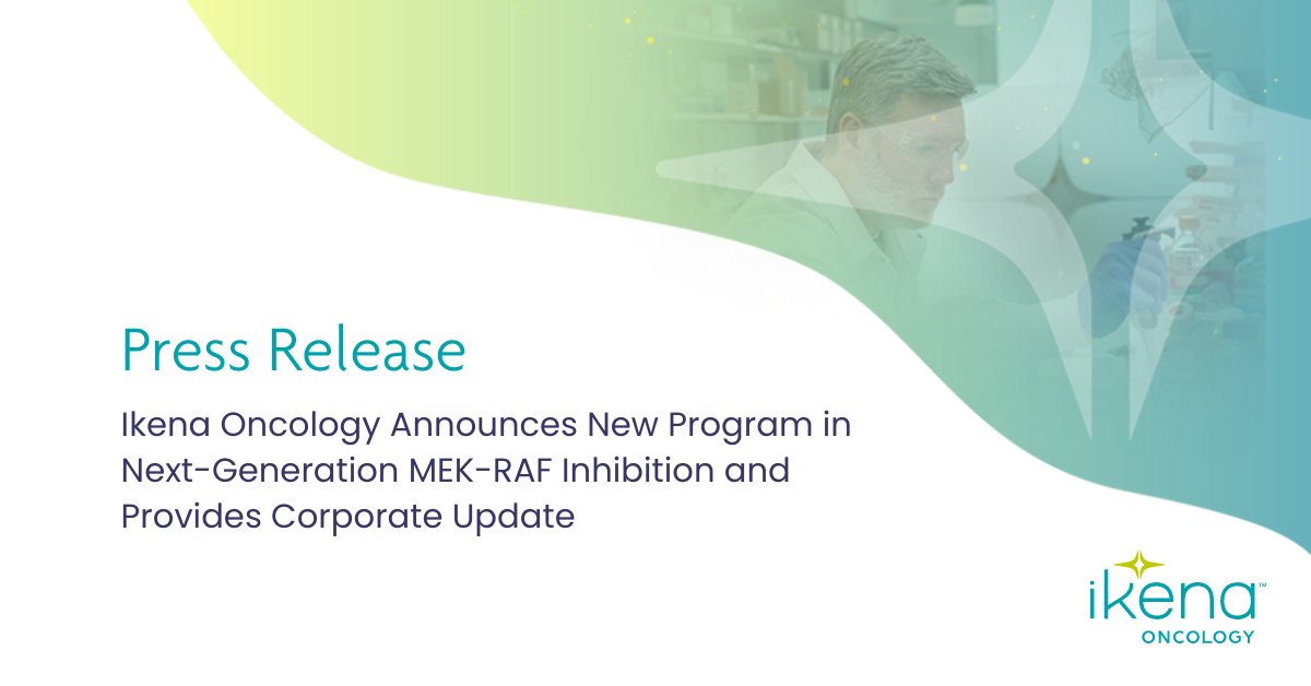IkenaOncology's tweet photo. Today, Ikena announced the company’s first development candidate in the RAS pathway, a next-generation MEK-RAF complex inhibitor, IK-595. For additional development highlights and corporate updates, visit: https://t.co/nrn0hCNjBB https://t.co/GkZFYqHQNV