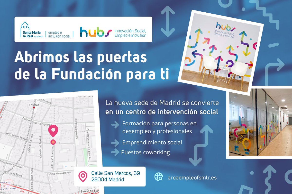 FundacionSMLRPH's tweet photo. 📢#ATENCIÓN Continúan las actividades formativas en nuestra sede de la #CalleSanMarcos de Madrid📝¡toma nota!
📅Los días 1⃣2⃣ y 1⃣3⃣ de #diciembre nuevo curso #ClickEmpleo para #jóvenes en #desempleo➡Solo 15 plazas y formato #mixto(#presencial y #online)👉https://t.co/1KLoemrH1a https://t.co/Jkf8xJ33PJ