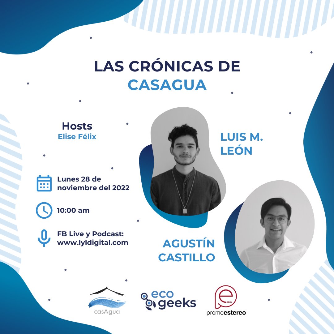 ¡Acompáñanos mañana en nuestro último episodio de ecogeeks! 💧🏡🎙Será un homenaje a los temas y ponentes que hemos tenido a lo largo de nuestros 45 programas.

🔊 Escúchanos hoy a las 10 am desde promo-estereo.mixlr.com