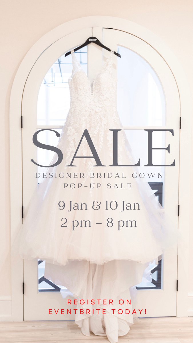 Brides, get ready for the first time ever bridal Pop-Up Sale!⁠
⁠Bridal Gown LIQUIDATION POP-UP Sale!⁠
#weddingdresssale #bridalpopupsale #bridalsale #weddingdressshopping #weddingdress #bridetobe #liquidationbridalsale #njbridetobe #bridaldress #bridalsalon #linwoodweddings #