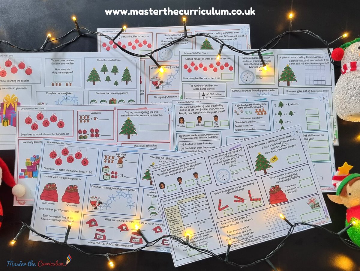 🎄Free to download! Christmas Maths Mats🎄
masterthecurriculum.co.uk/?s=Christmas+m…