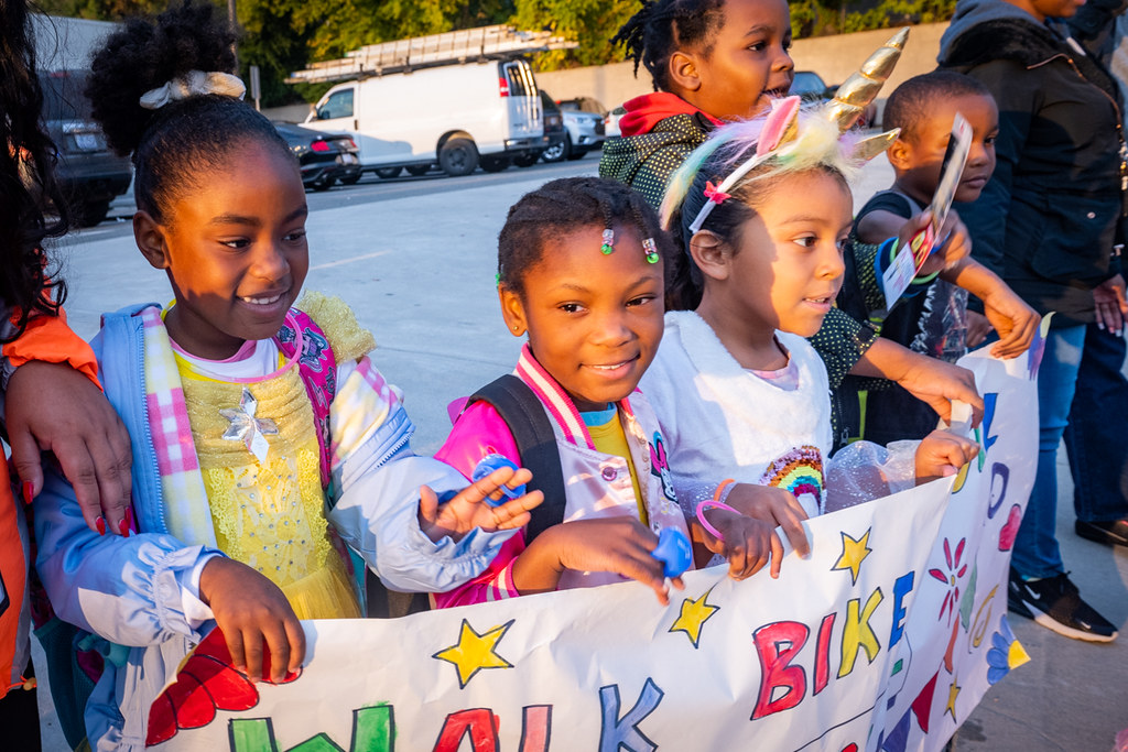 Student education, walking school buses, bicycle trains, bicycle skills clinics, and mileage tracking are all ways to keep families excited about walking and rolling to school year-round. Learn more at bit.ly/3VeX5E8.